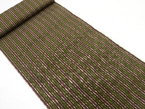 アンティーク　縞模様織り出し　八寸帯地反物